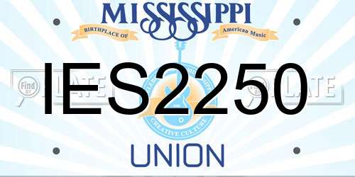 IES2250 Mississippi License Plate
