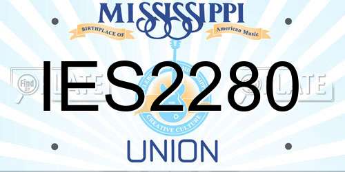 IES2280 Mississippi License Plate