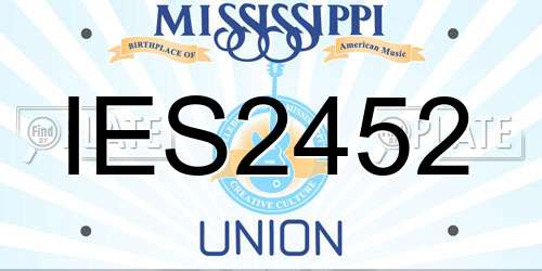 IES2452 Mississippi License Plate
