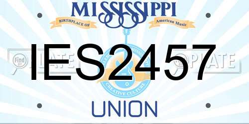 IES2457 Mississippi License Plate