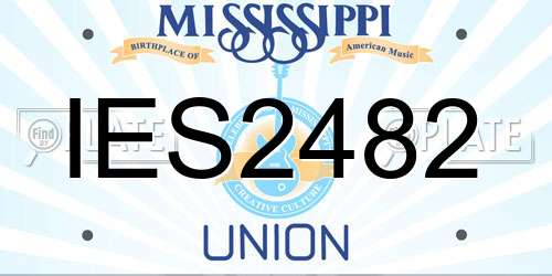 IES2482 Mississippi License Plate