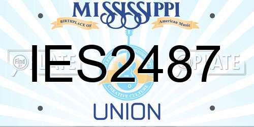 IES2487 Mississippi License Plate