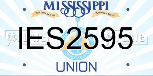 IES2595 Mississippi License Plate
