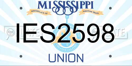 IES2598 Mississippi License Plate