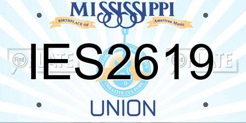 IES2619 Mississippi License Plate