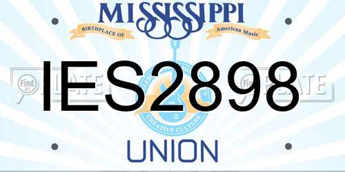 IES2898 Mississippi License Plate