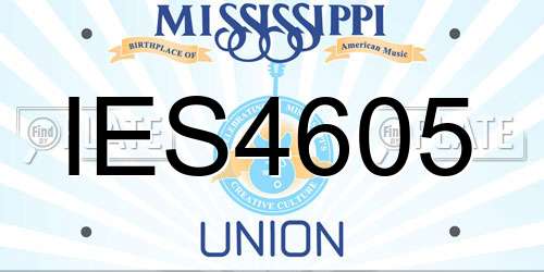 IES4605 Mississippi License Plate