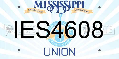 IES4608 Mississippi License Plate