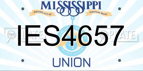 IES4657 Mississippi License Plate