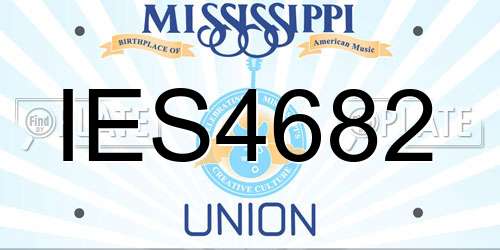 IES4682 Mississippi License Plate