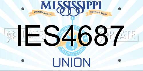 IES4687 Mississippi License Plate