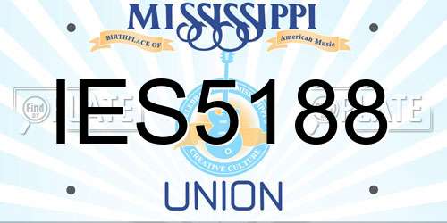 IES5188 Mississippi License Plate