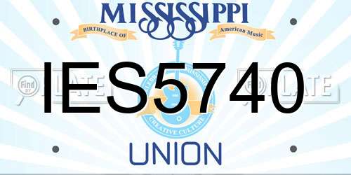 IES5740 Mississippi License Plate