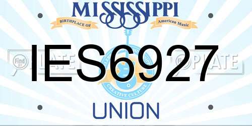 IES6927 Mississippi License Plate