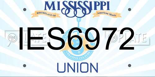 IES6972 Mississippi License Plate