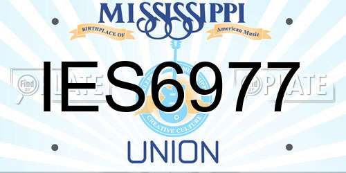 IES6977 Mississippi License Plate