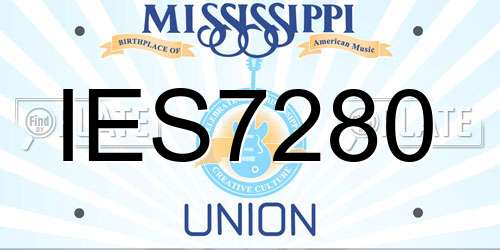 IES7280 Mississippi License Plate