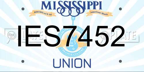 IES7452 Mississippi License Plate