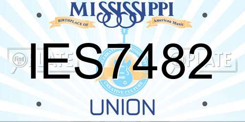 IES7482 Mississippi License Plate