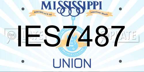 IES7487 Mississippi License Plate