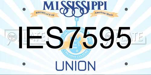 IES7595 Mississippi License Plate