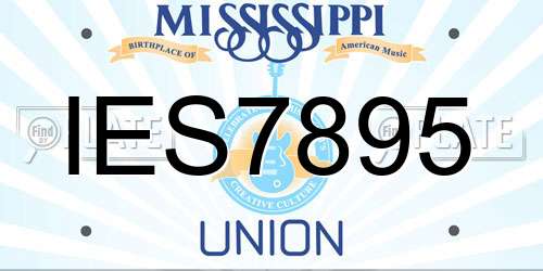 IES7895 Mississippi License Plate
