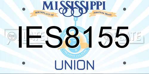 IES8155 Mississippi License Plate