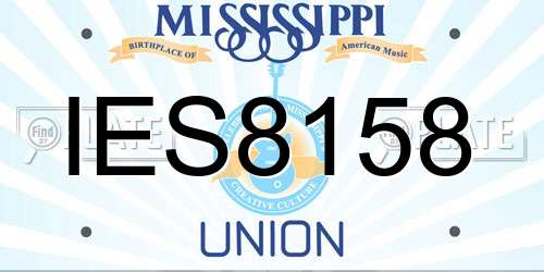 IES8158 Mississippi License Plate