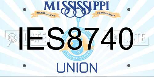 IES8740 Mississippi License Plate
