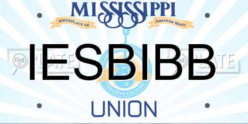 IESBIBB Mississippi License Plate