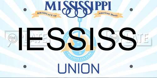 IESSISS Mississippi License Plate