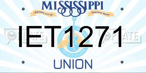 IET1271 Mississippi License Plate