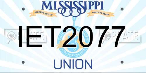 IET2077 Mississippi License Plate