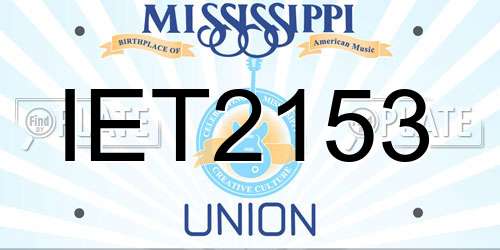 IET2153 Mississippi License Plate