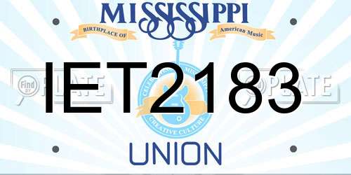 IET2183 Mississippi License Plate