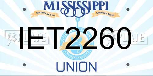 IET2260 Mississippi License Plate