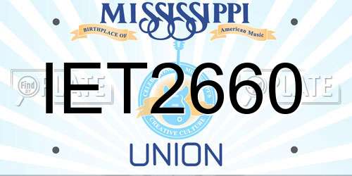 IET2660 Mississippi License Plate