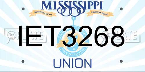 IET3268 Mississippi License Plate