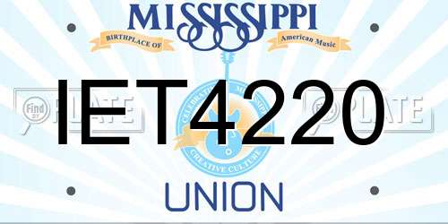 IET4220 Mississippi License Plate