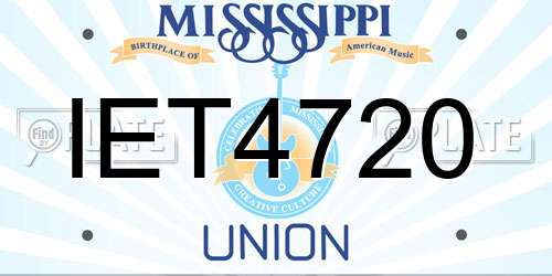 IET4720 Mississippi License Plate