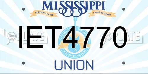 IET4770 Mississippi License Plate