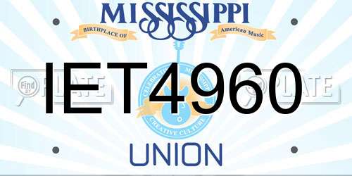 IET4960 Mississippi License Plate