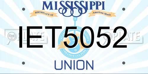 IET5052 Mississippi License Plate