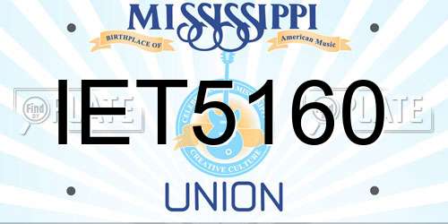 IET5160 Mississippi License Plate