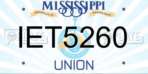 IET5260 Mississippi License Plate