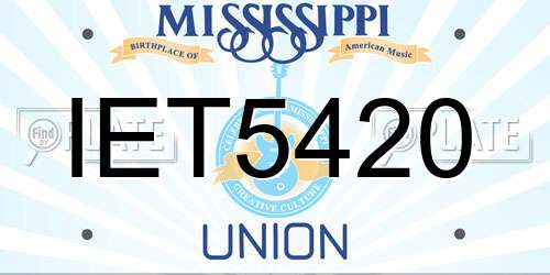 IET5420 Mississippi License Plate