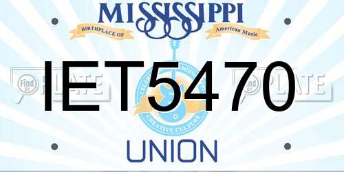IET5470 Mississippi License Plate