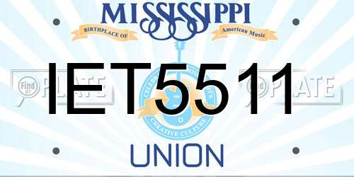 IET5511 Mississippi License Plate