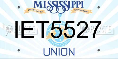 IET5527 Mississippi License Plate