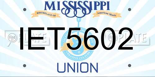 IET5602 Mississippi License Plate